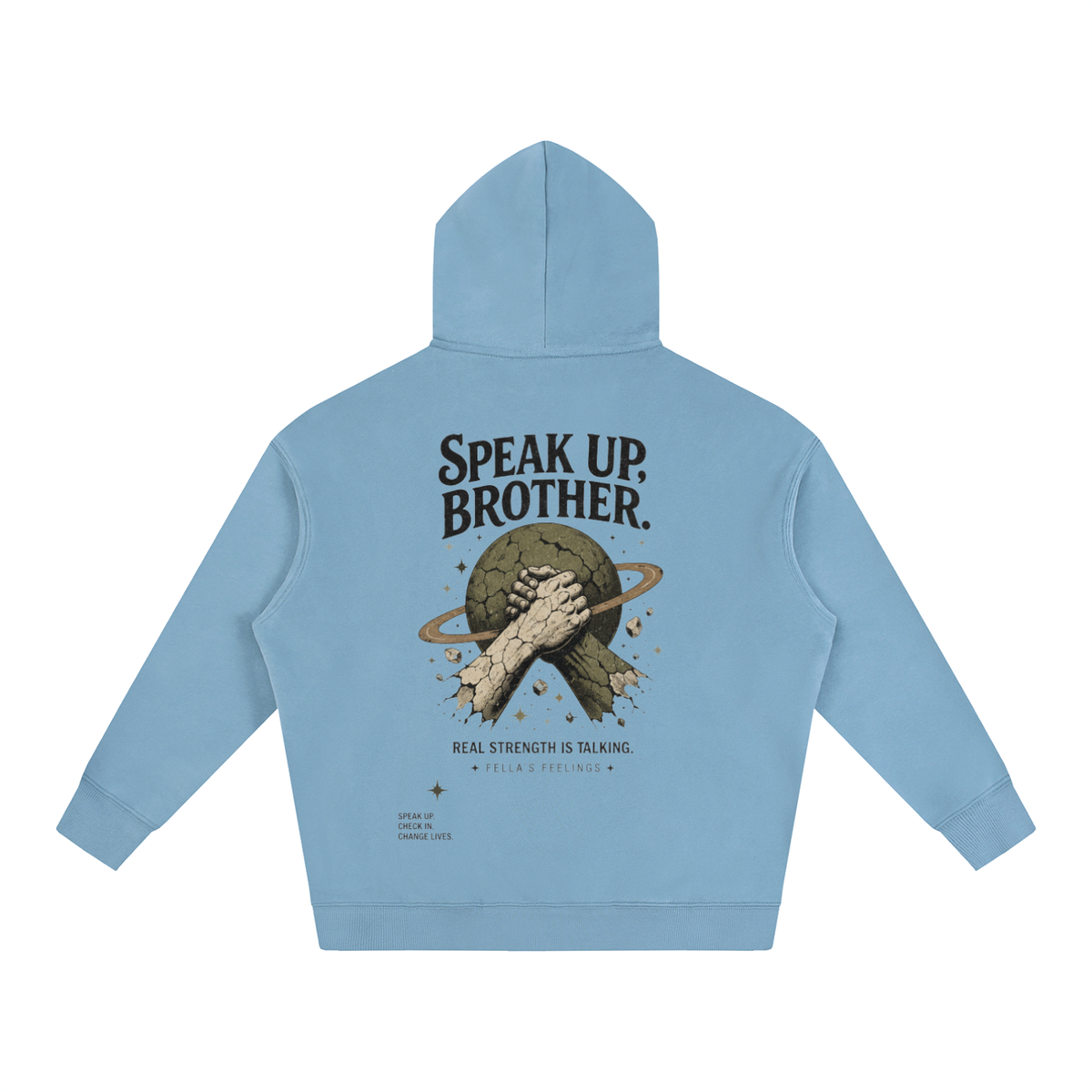 Oversize Fleeced Hoodie - Speak Up, Brother