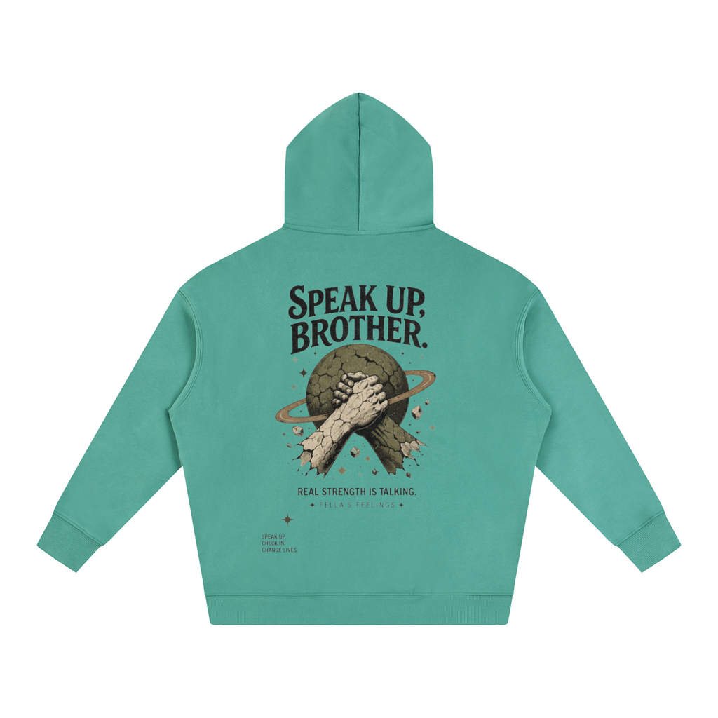 Oversize Fleeced Hoodie - Speak Up, Brother