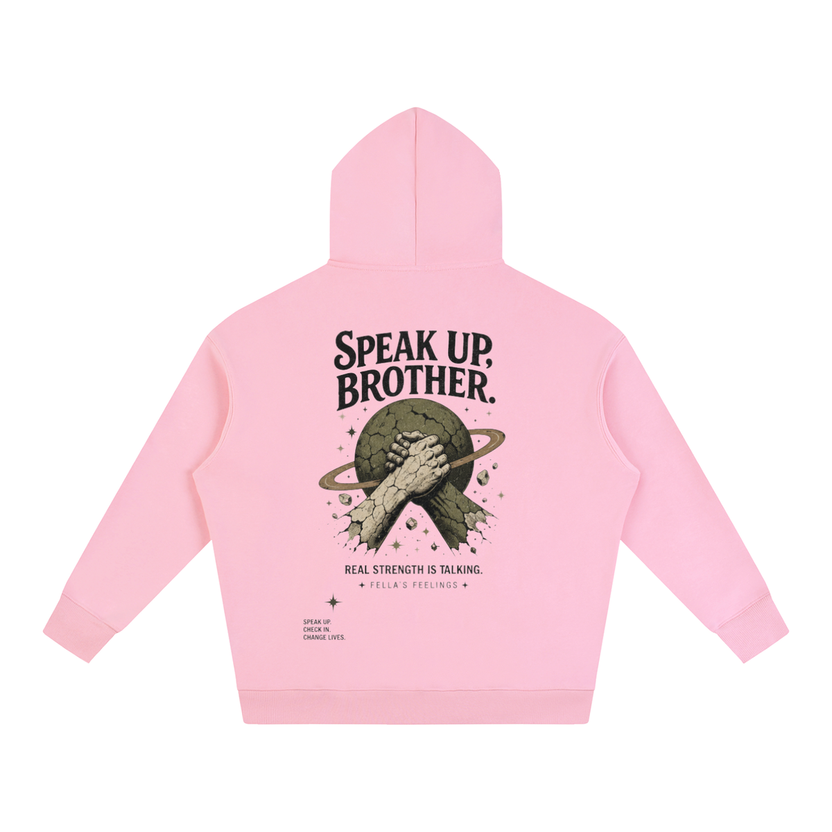 Oversize Fleeced Hoodie - Speak Up, Brother