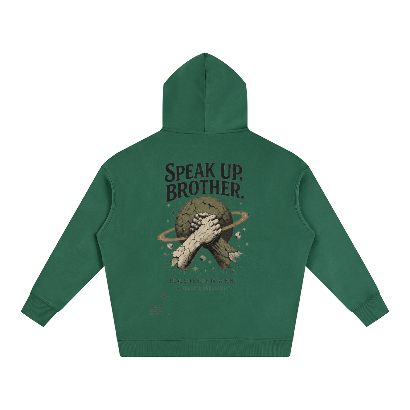 Oversize Fleeced Hoodie - Speak Up, Brother