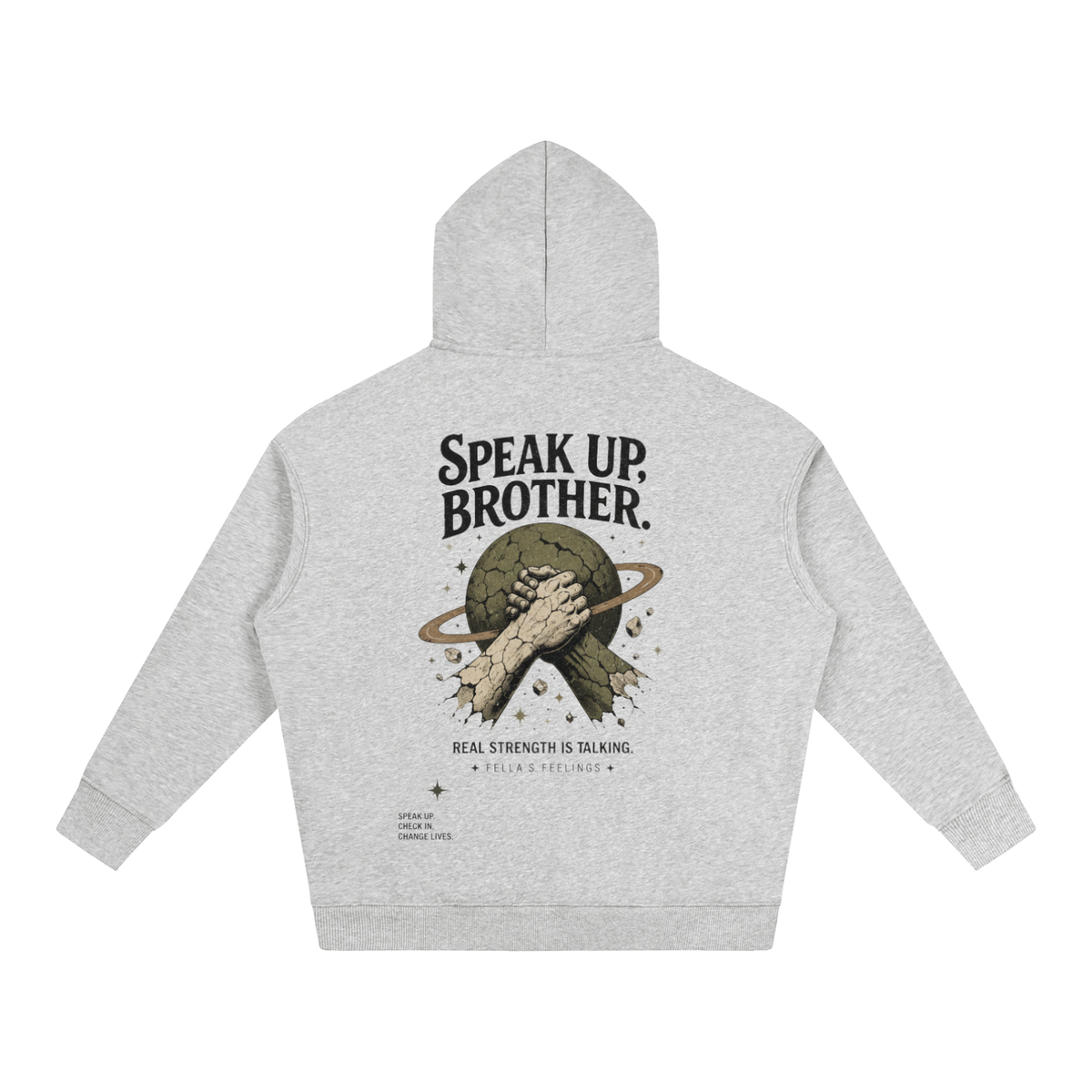 Oversize Fleeced Hoodie - Speak Up, Brother