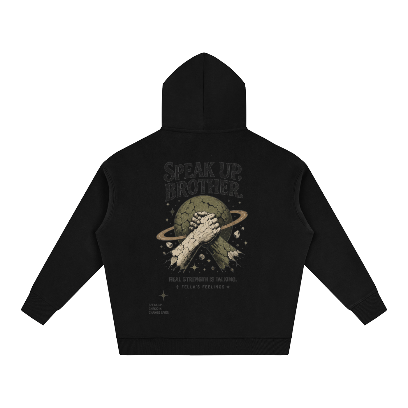 Oversize Fleeced Hoodie - Speak Up, Brother