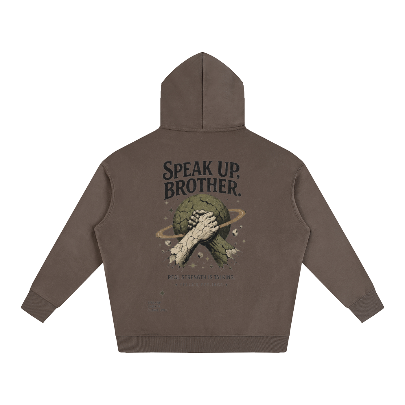 Oversize Fleeced Hoodie - Speak Up, Brother