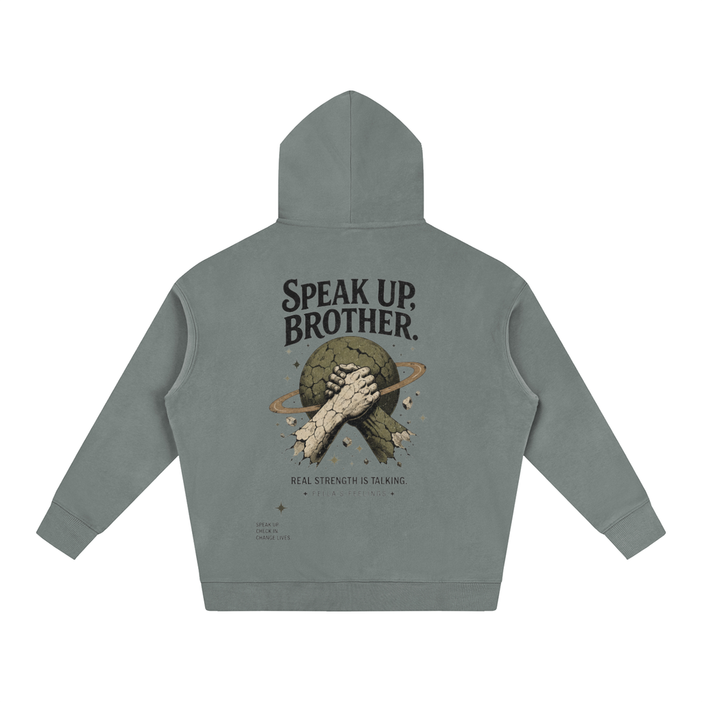 Oversize Fleeced Hoodie - Speak Up, Brother