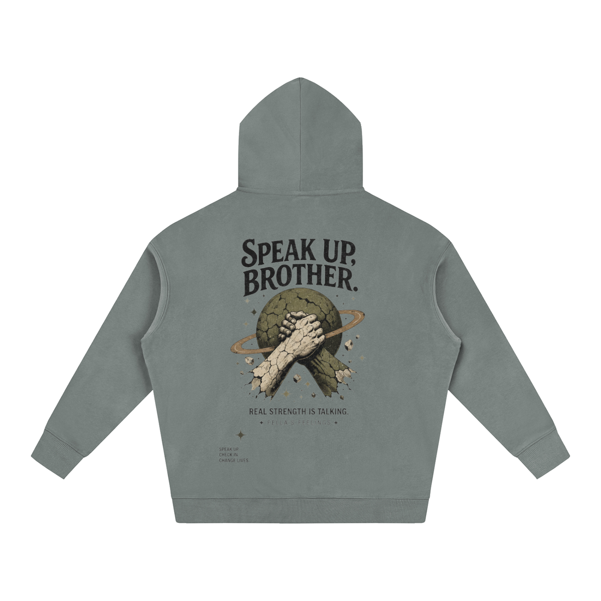 Oversize Fleeced Hoodie - Speak Up, Brother