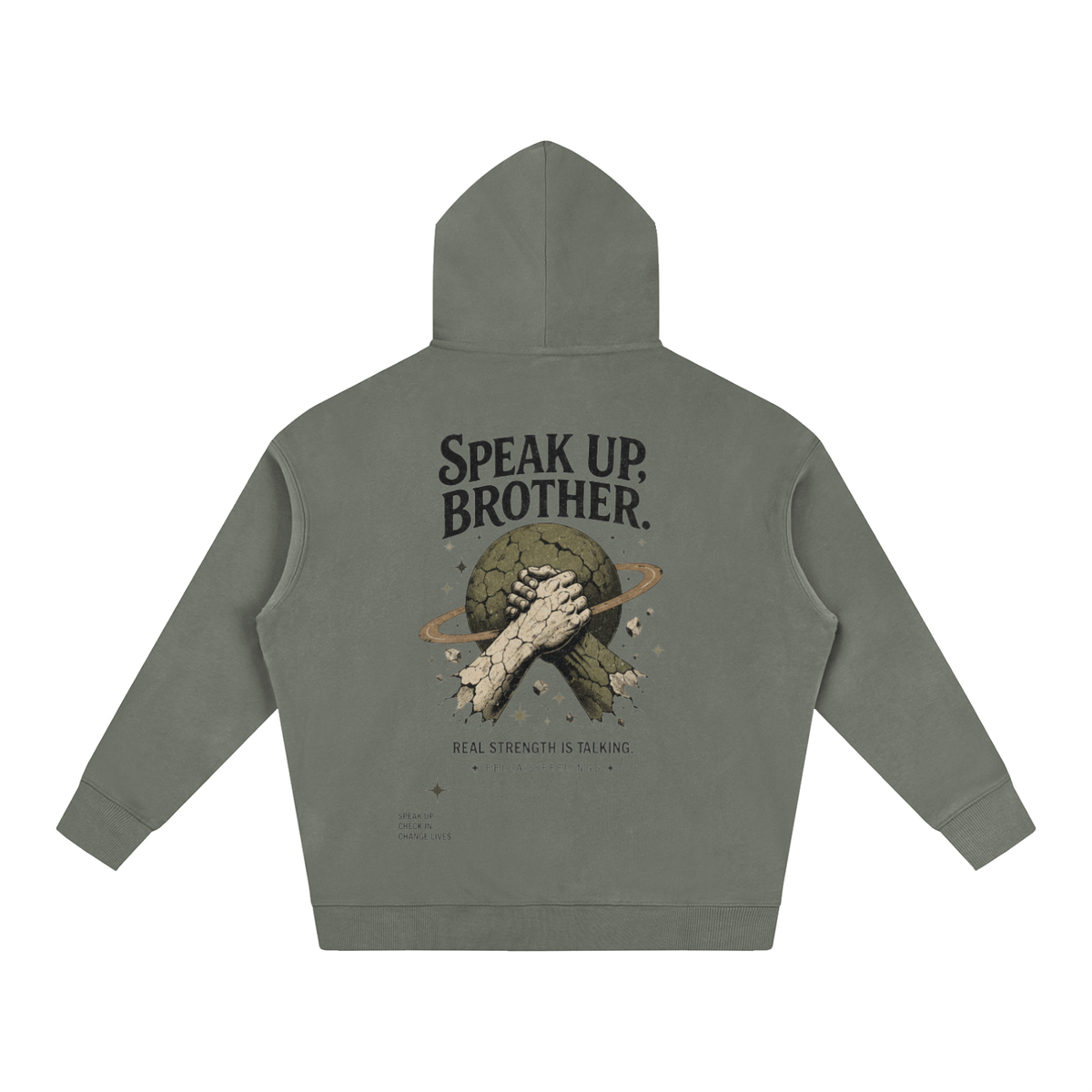 Oversize Fleeced Hoodie - Speak Up, Brother
