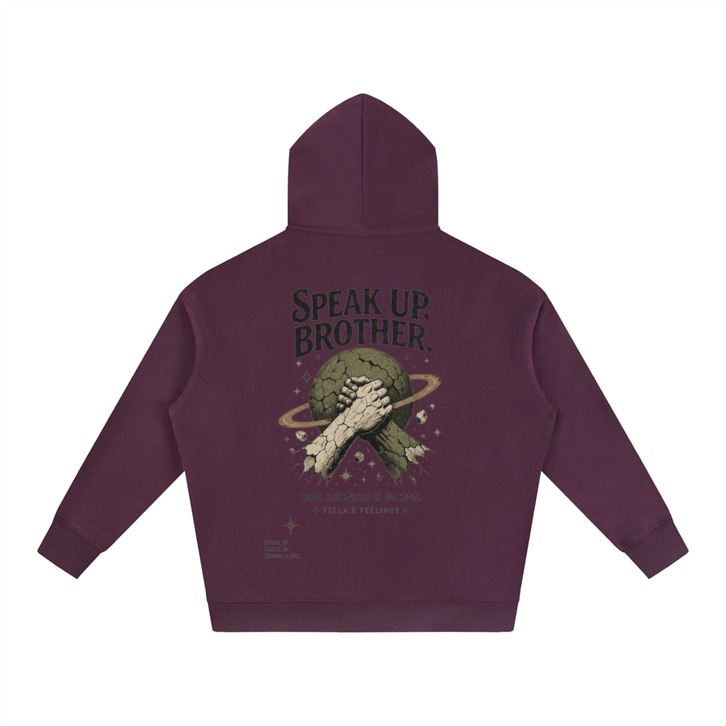 Oversize Fleeced Hoodie - Speak Up, Brother