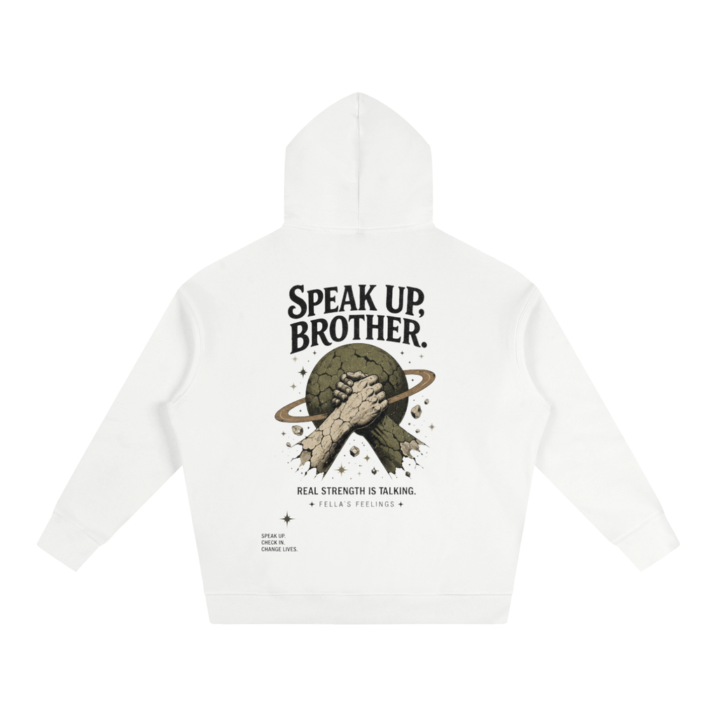Oversize Fleeced Hoodie - Speak Up, Brother
