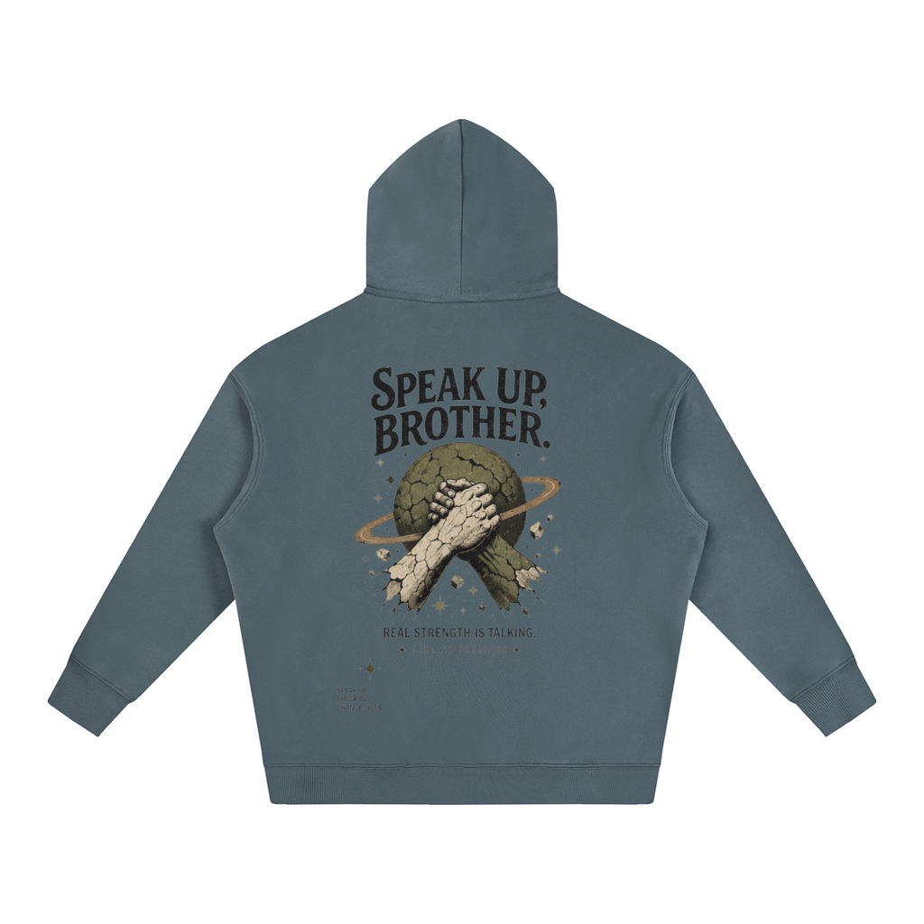 Oversize Fleeced Hoodie - Speak Up, Brother