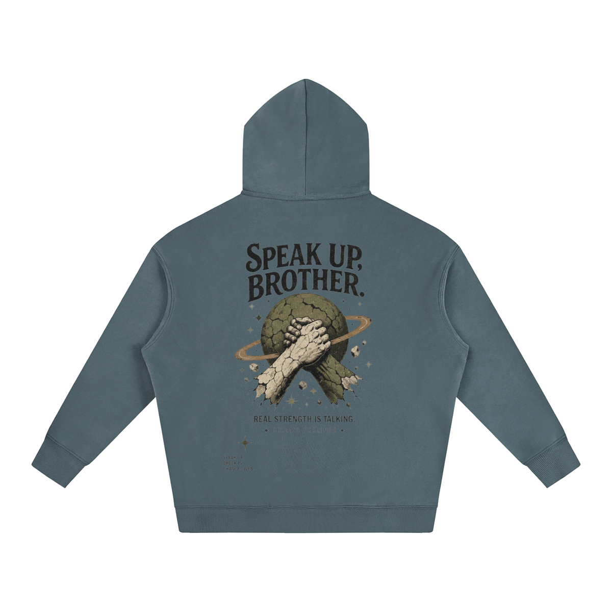 Oversize Fleeced Hoodie - Speak Up, Brother