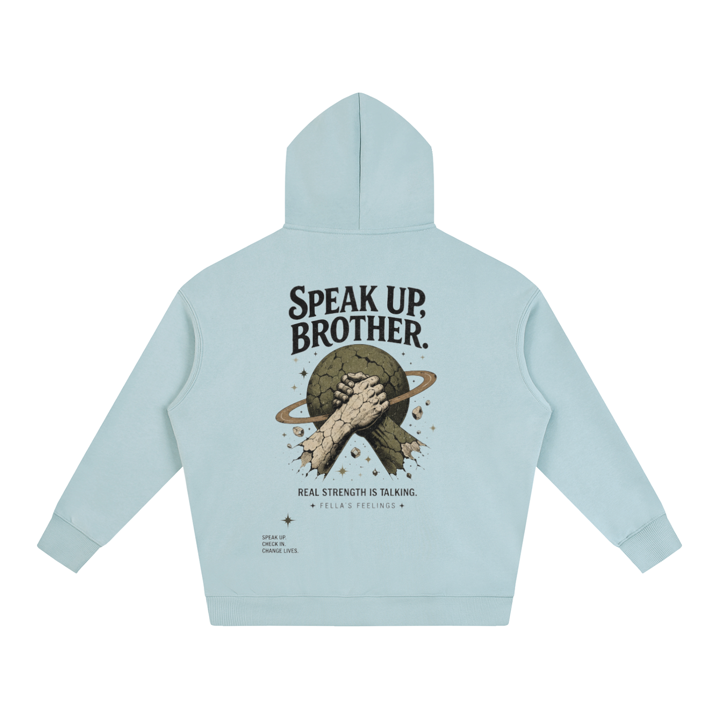 Oversize Fleeced Hoodie - Speak Up, Brother