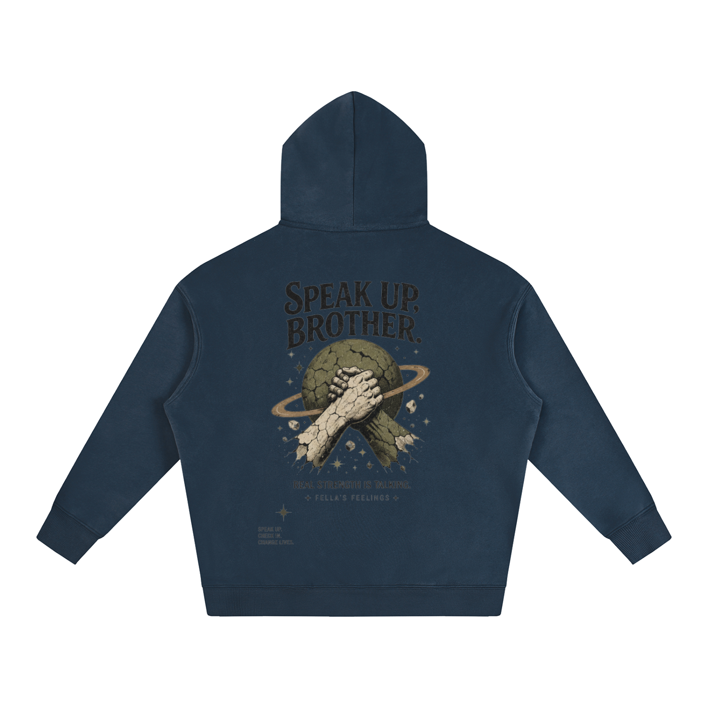 Oversize Fleeced Hoodie - Speak Up, Brother