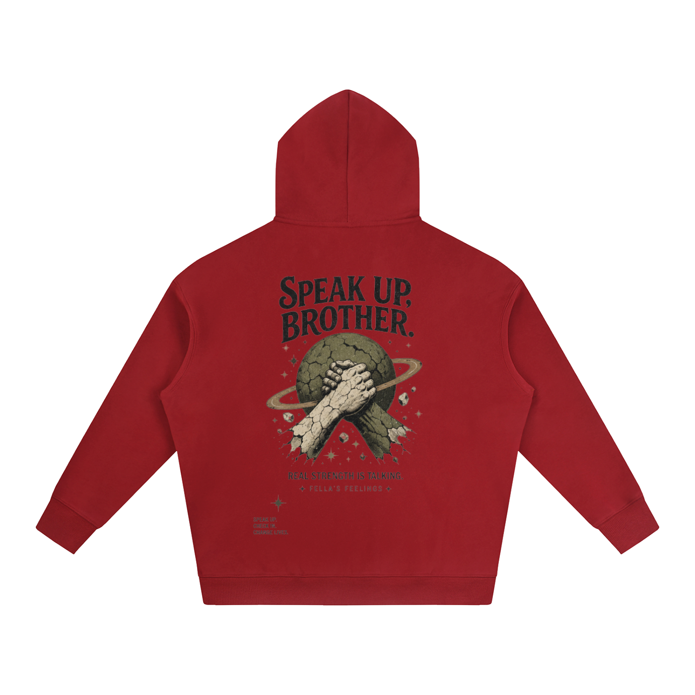 Oversize Fleeced Hoodie - Speak Up, Brother
