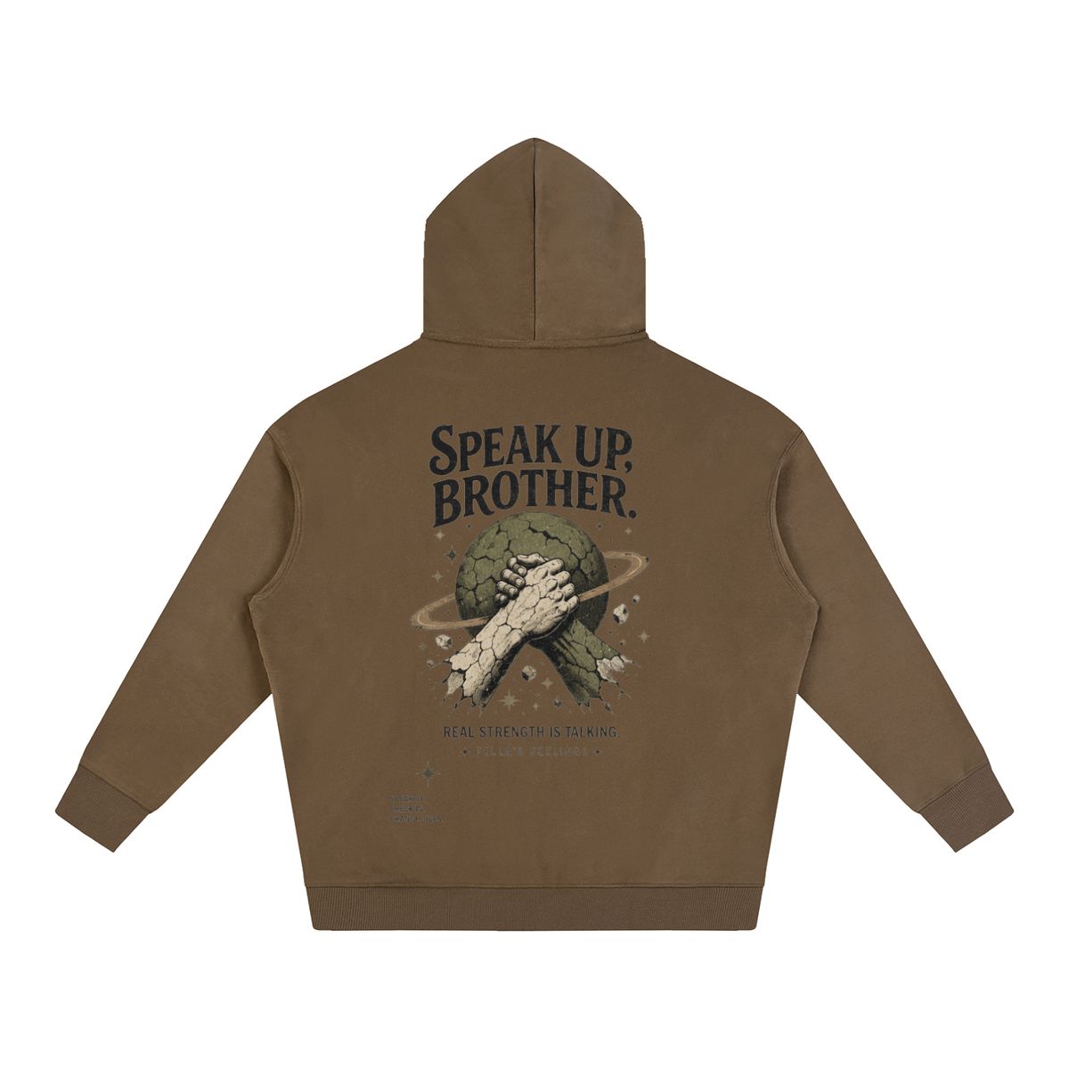 Oversize Fleeced Hoodie - Speak Up, Brother